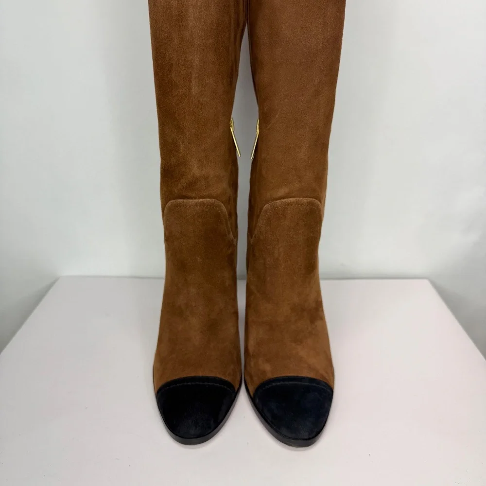 New Veronica Beard Conrad Cap Toe Over the Knee Boot Sz 9